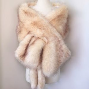 Champagne faux fur wrap/shawl